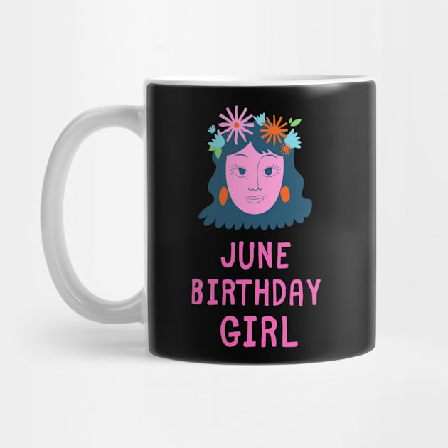 Born in June Birthday Girl Gemini 2020 Summer Party Cake Balloons Wedding Anniversary Cute Funny  Sarcastic Inspirational Motivational Birthday Present by EpsilonEridani